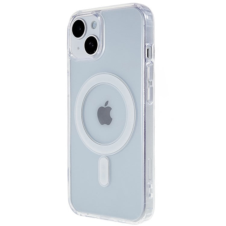 For iPhone 15 Plus Clear Magnetic Phone Case Compatible with MagSafe Acrylic TPU Drop-proof Cover