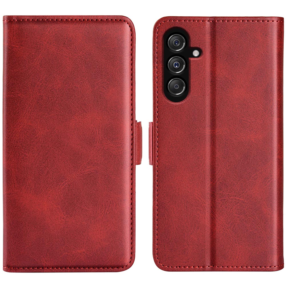 For Samsung Galaxy F34 5G M34 5G Calf Texture Phone Case Supporting Stand Wallet Leather Phone Cover