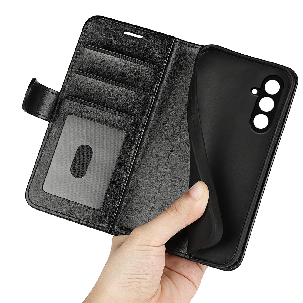 For Samsung Galaxy F34 5G M34 5G Anti-Scratch PU Leather Cell Phone Cover Stand Crazy Horse Texture Wallet Case