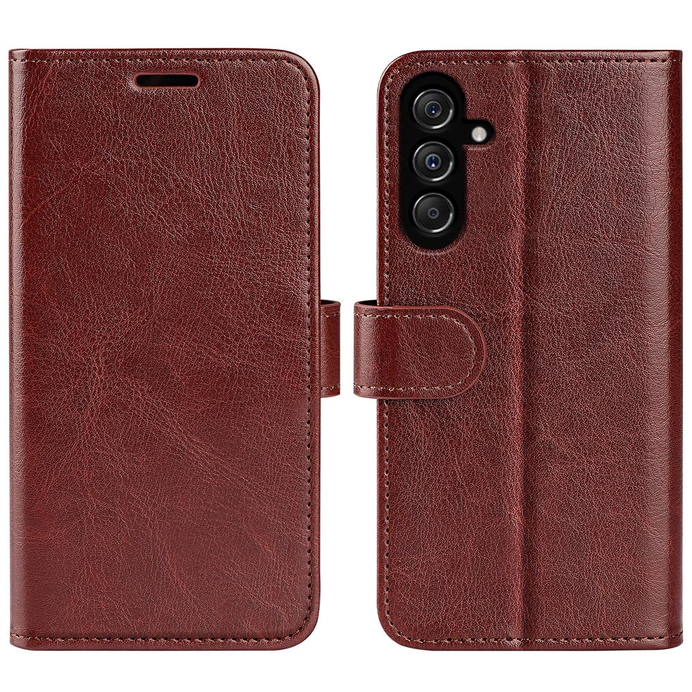 For Samsung Galaxy F34 5G M34 5G Anti-Scratch PU Leather Cell Phone Cover Stand Crazy Horse Texture Wallet Case