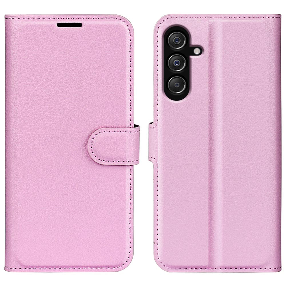 For Samsung Galaxy F34 5G M34 5G Phone Case Anti-Scratch Stand PU Leather Wallet Litchi Texture Protective Cover
