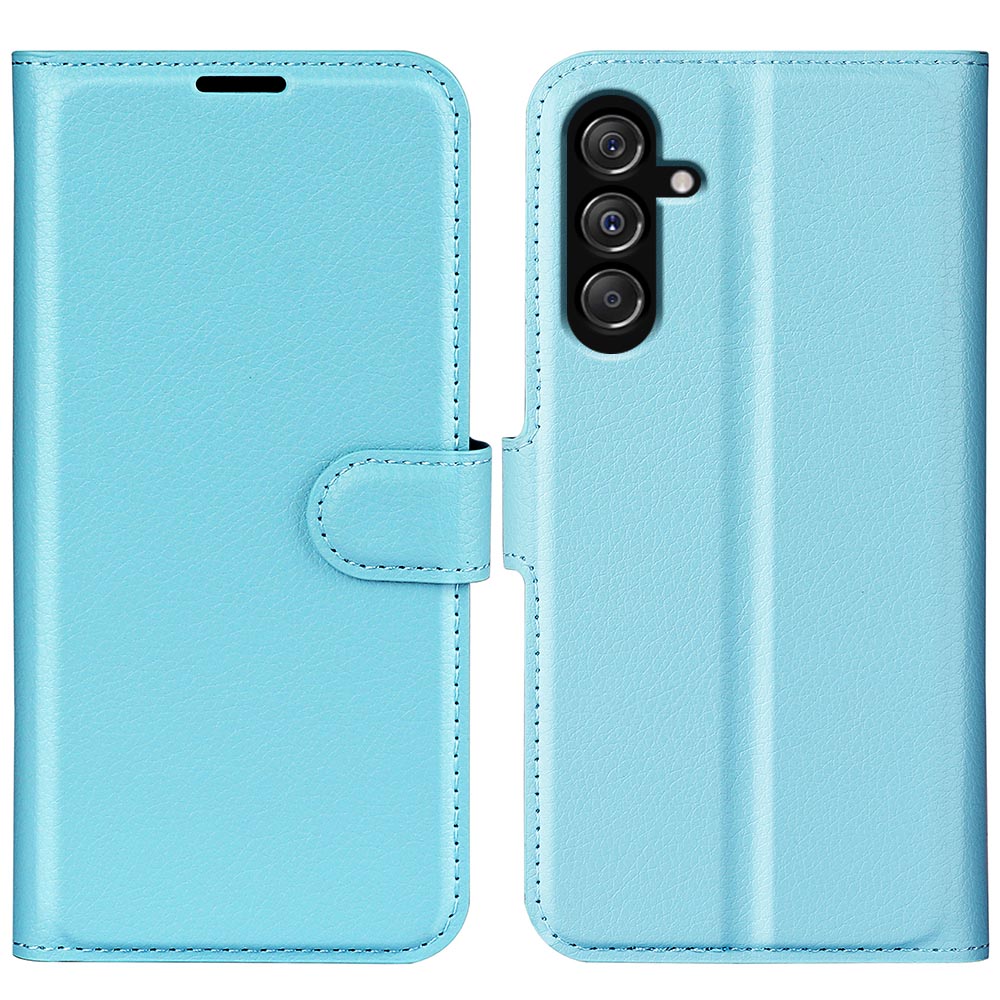For Samsung Galaxy F34 5G M34 5G Phone Case Anti-Scratch Stand PU Leather Wallet Litchi Texture Protective Cover