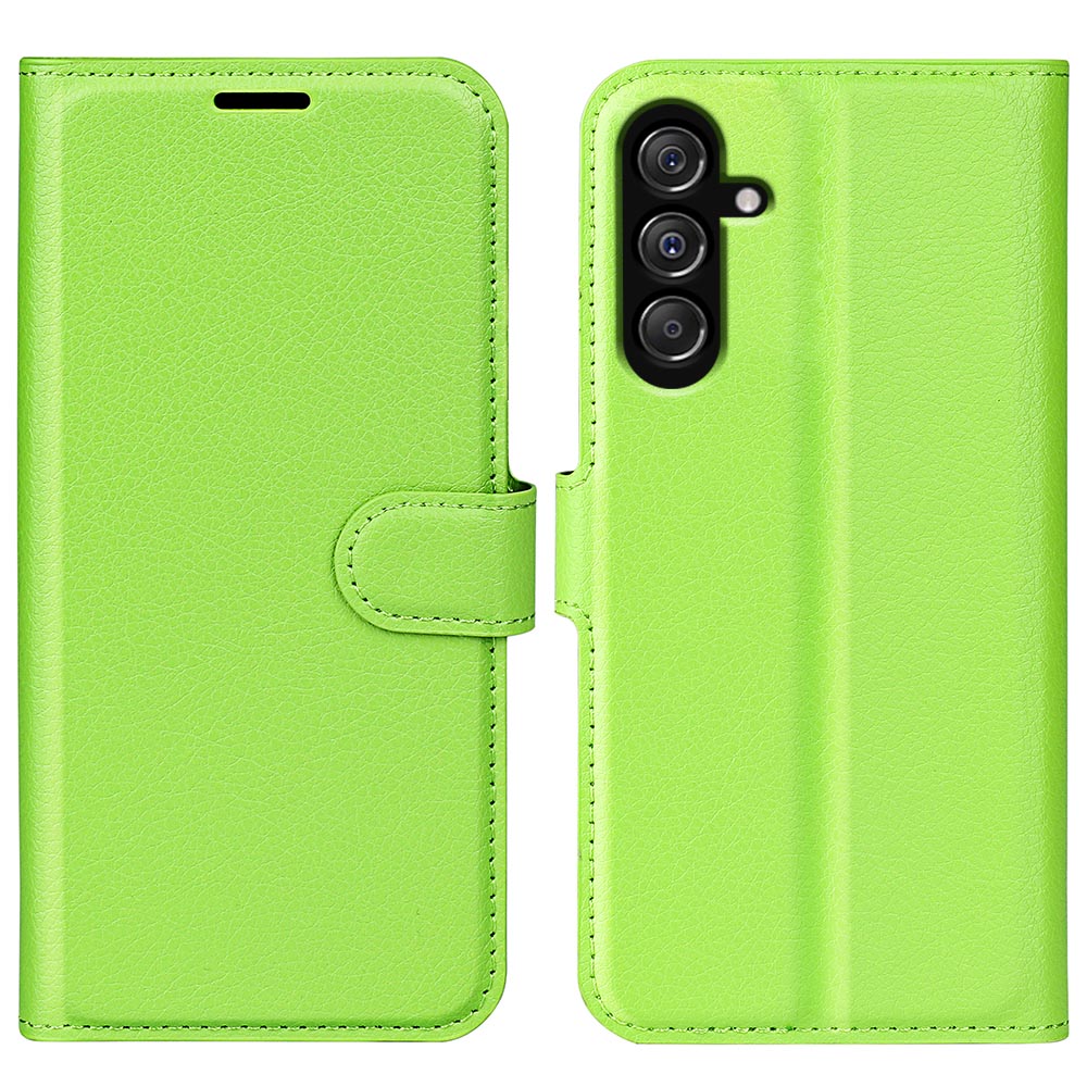For Samsung Galaxy F34 5G M34 5G Phone Case Anti-Scratch Stand PU Leather Wallet Litchi Texture Protective Cover
