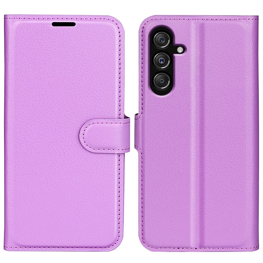 For Samsung Galaxy F34 5G M34 5G Phone Case Anti-Scratch Stand PU Leather Wallet Litchi Texture Protective Cover