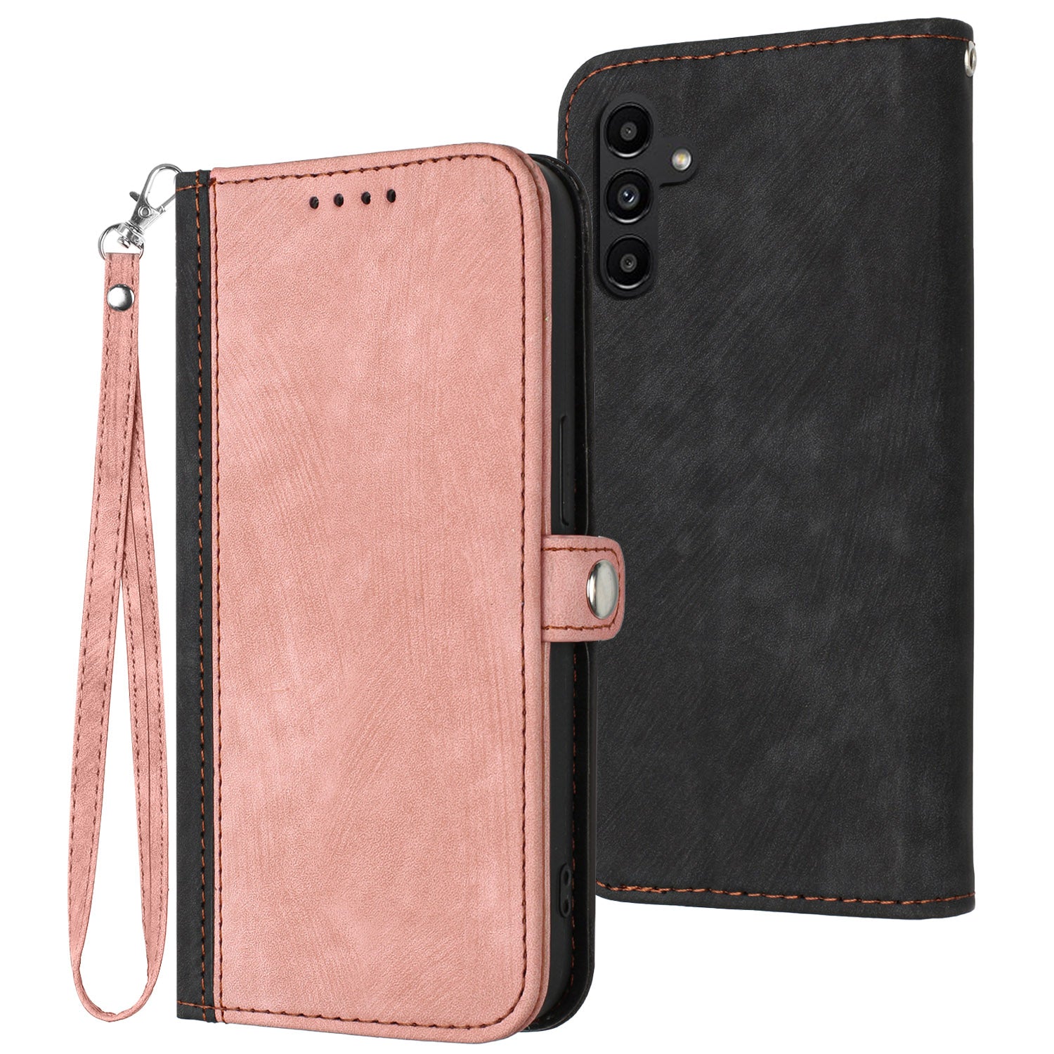YX0020 For Samsung Galaxy A25 5G A24 4G Phone Wallet Case Anti-scratch Leather Stand Cover with Strap