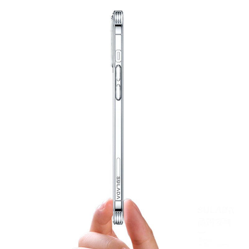 SULADA pro iPhone 15 nárazuvzdorný HD průhledný kryt na mobilní telefon PC TPU kryt na mobilní telefon prachotěsné pouzdro
