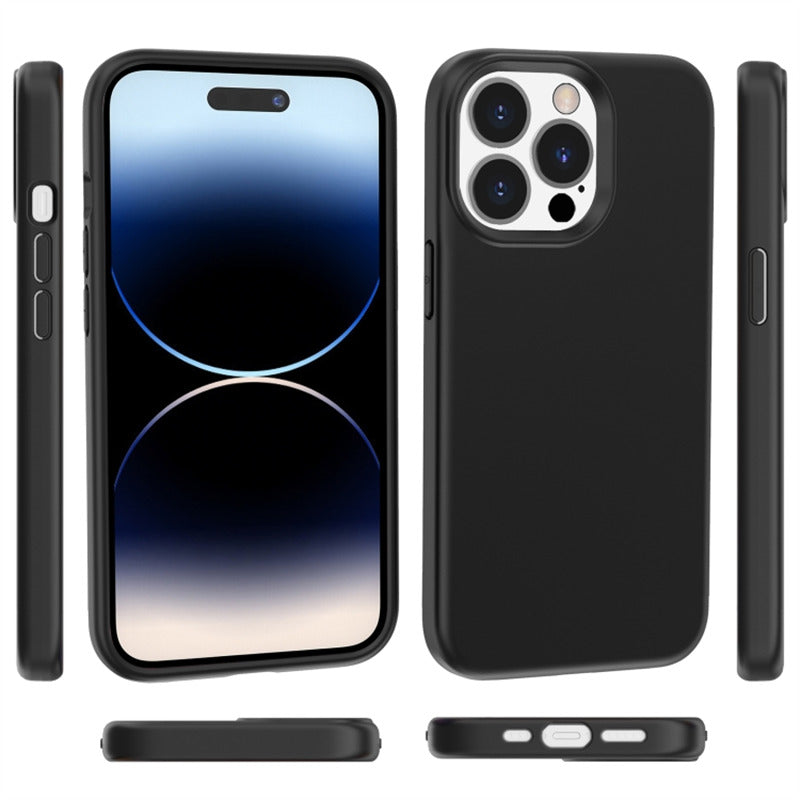 For iPhone 15 Pro Skin-touch Phone Case TPU PC Shell Thickened Drop Protection Phone Cover