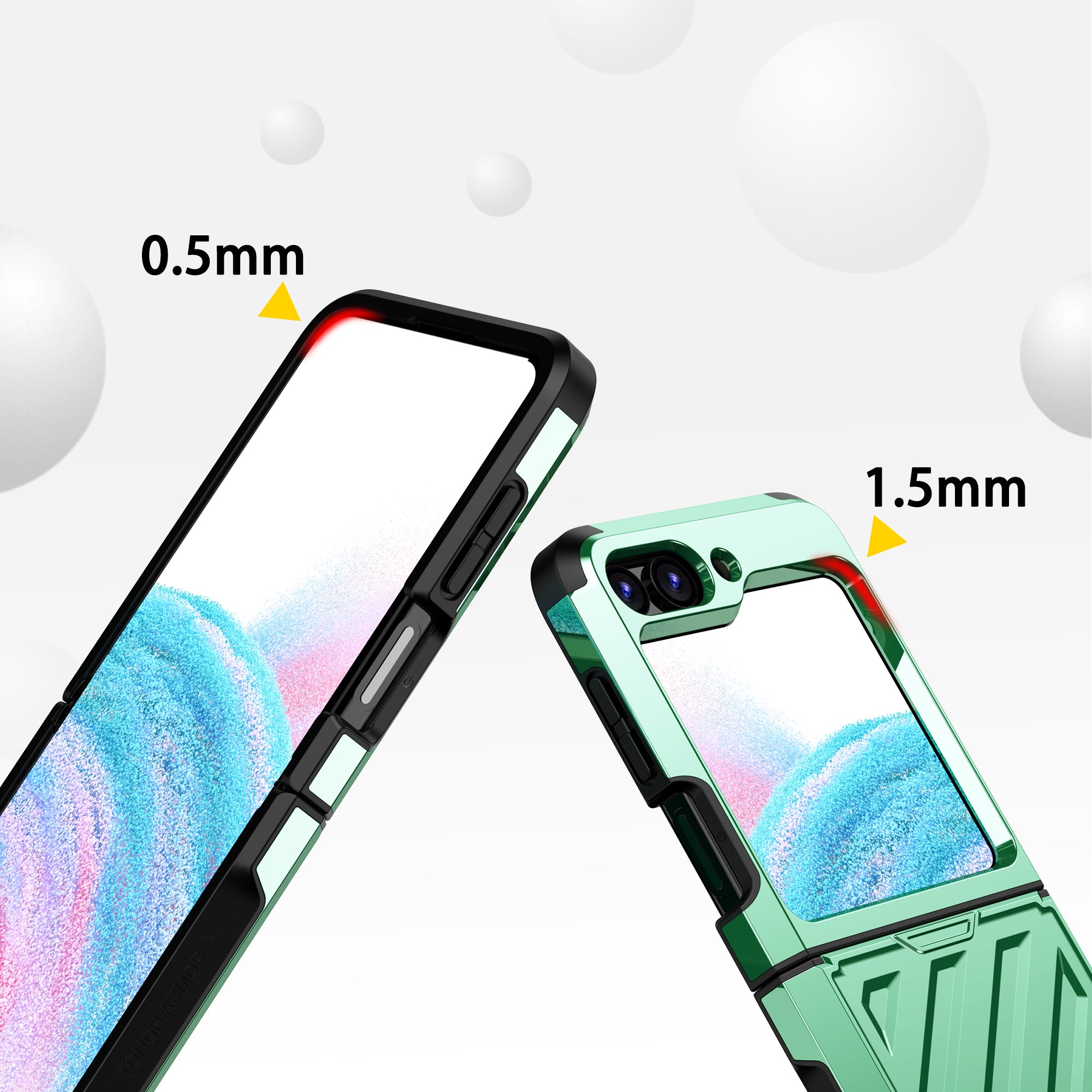 For Samsung Galaxy Z Flip5 5G Folding Phone Electroplating Protective Cover PC TPU Anti-fall Case