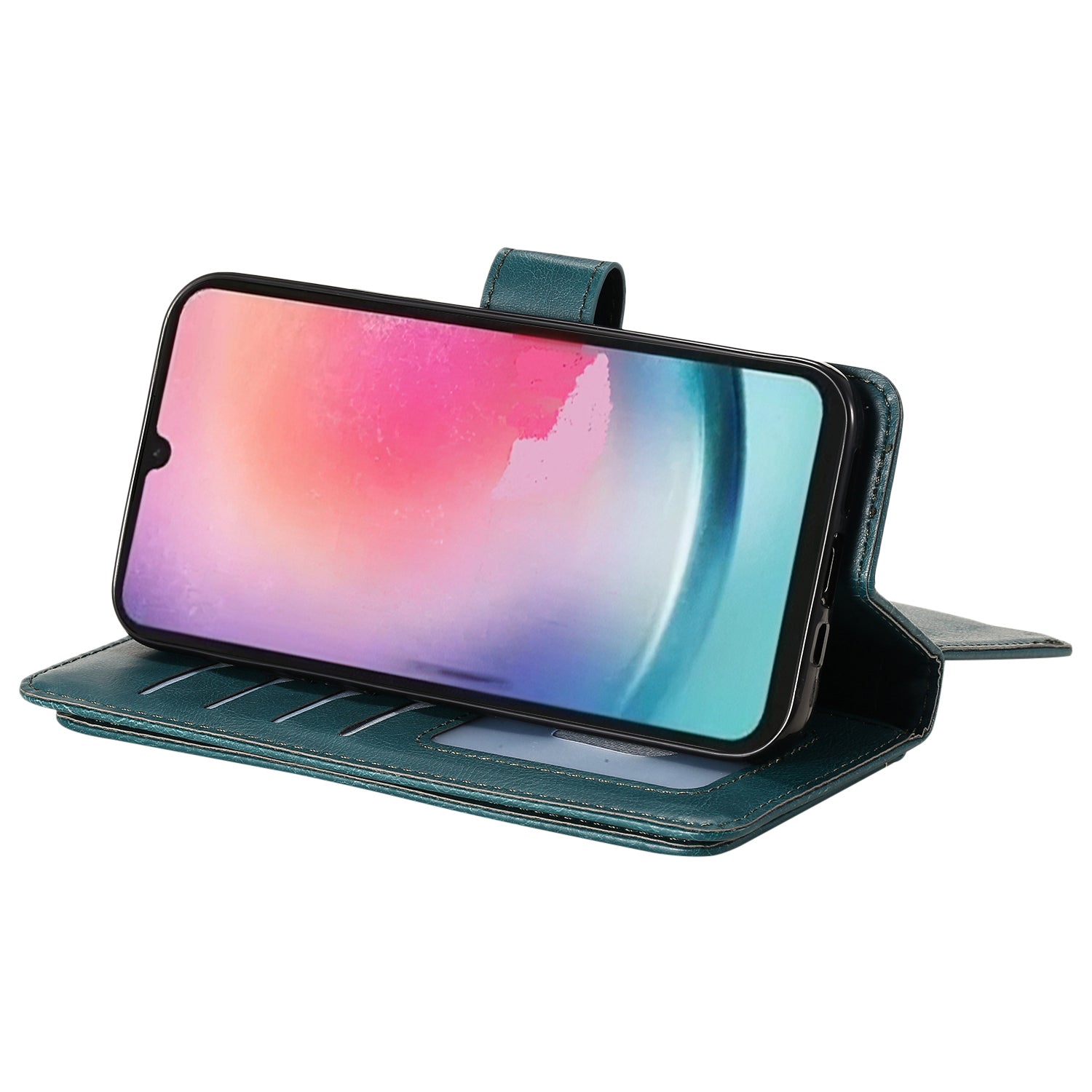 KT Multi-functional Series-1 For Samsung Galaxy A25 5G A24 4G 10 Card Slots Phone Case PU Leather Wallet Stand Cover