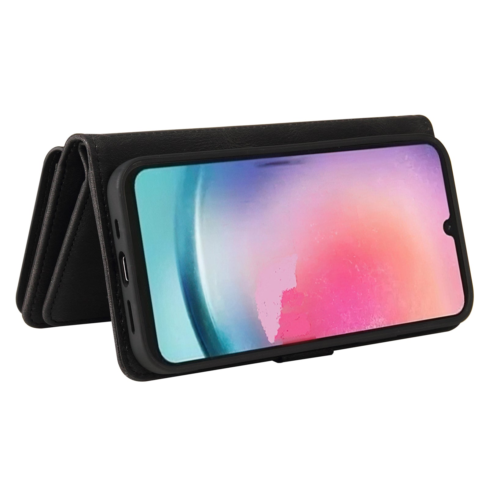 KT Multi-Functional Series-2 For Samsung Galaxy A25 5G A24 4G Skin-touch PU Leather Cover Zipper Stand Phone Case Wallet