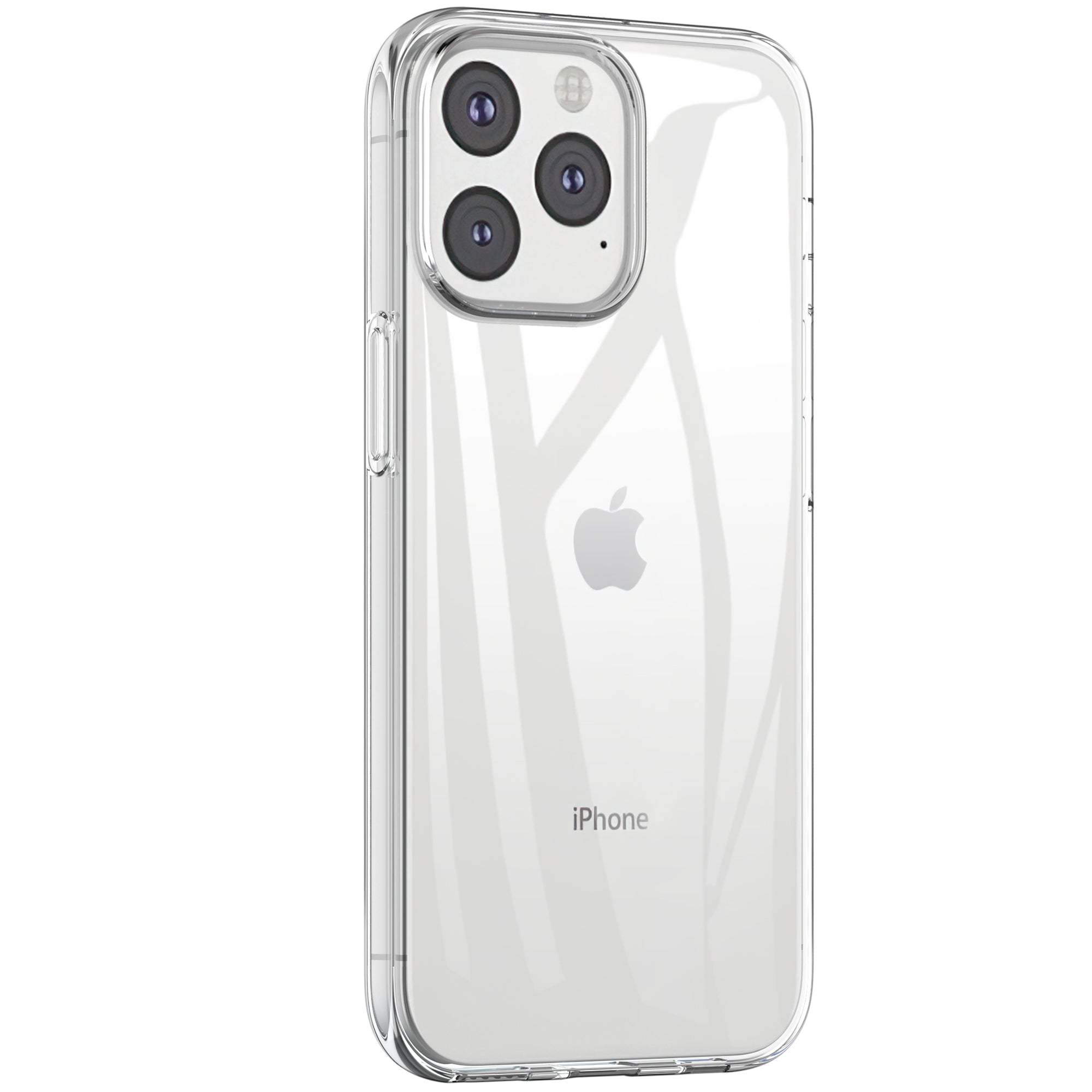 For iPhone 15 Plus Clear TPU Anti-drop Phone Case Camera Lens Film 2.5D Arc Edge Tempered Glass Screen Film