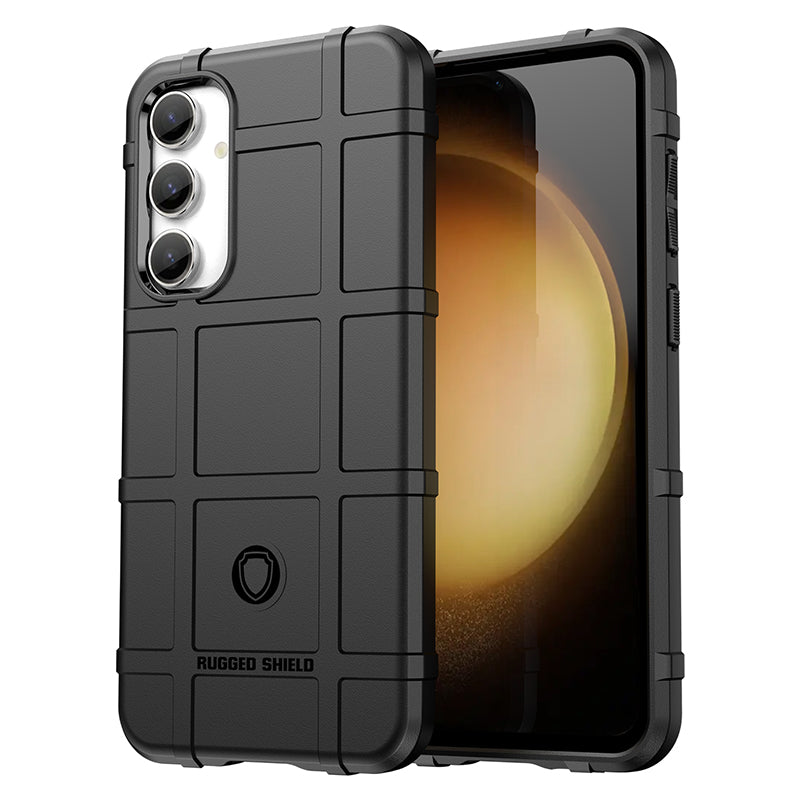 For Samsung Galaxy S23 FE Shockproof Case Square Grid Texture Soft TPU Phone Back Cover
