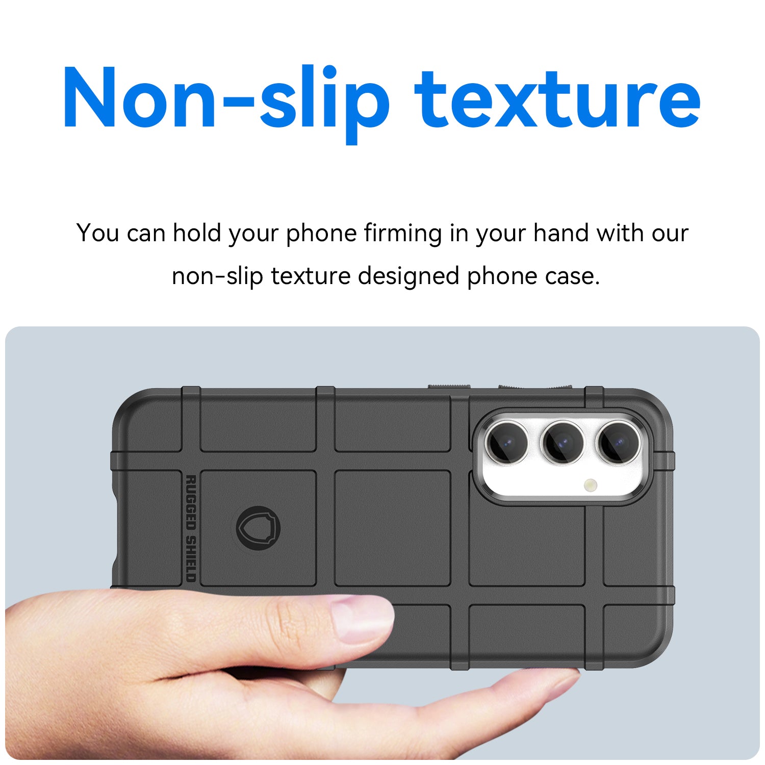 For Samsung Galaxy S23 FE Shockproof Case Square Grid Texture Soft TPU Phone Back Cover