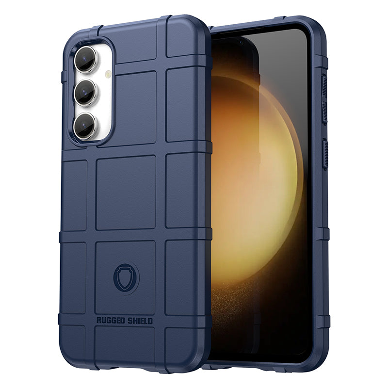 For Samsung Galaxy S23 FE Shockproof Case Square Grid Texture Soft TPU Phone Back Cover