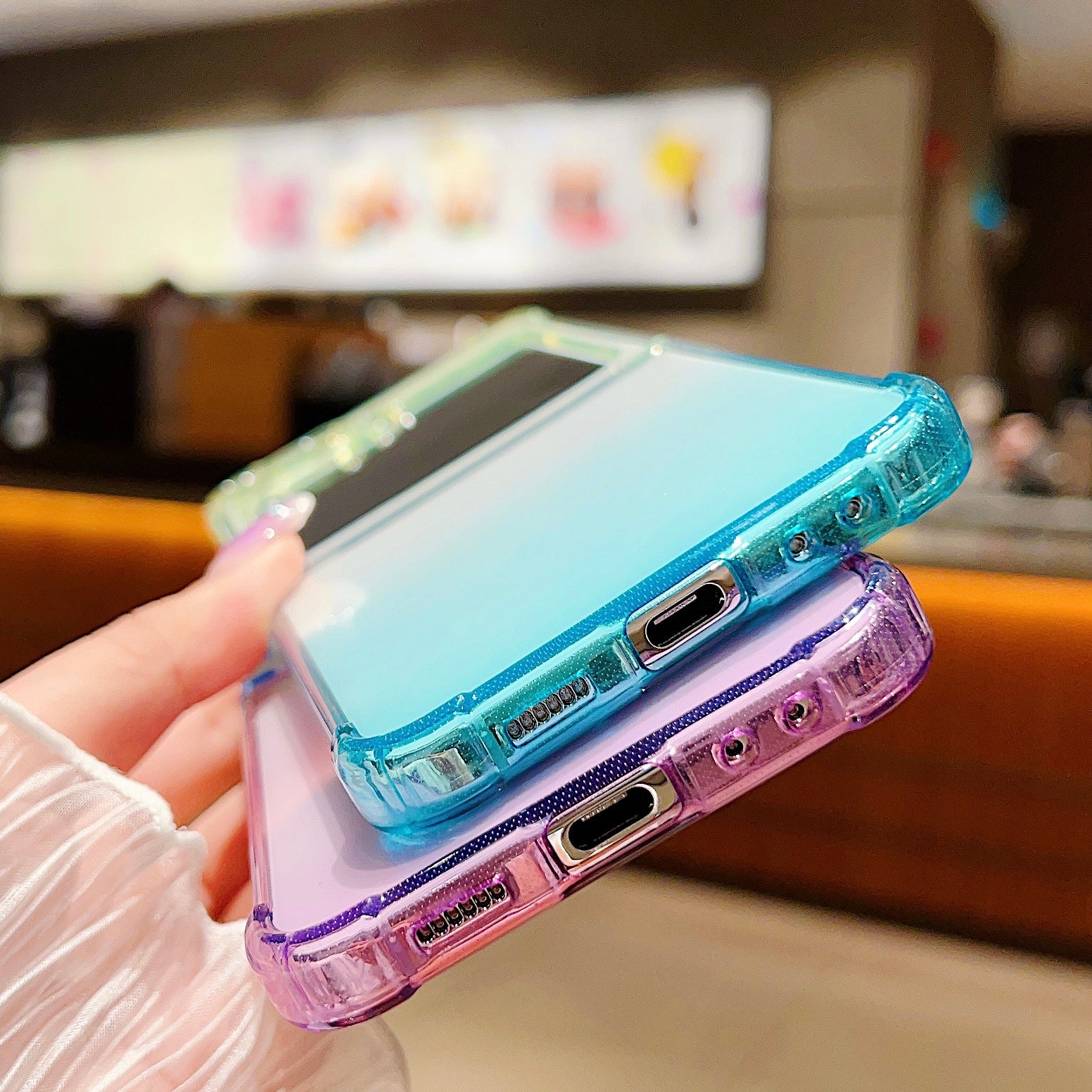 For Samsung Galaxy Z Flip5 5G Gradient Color Folding Phone Case Anti-scratch TPU Cover