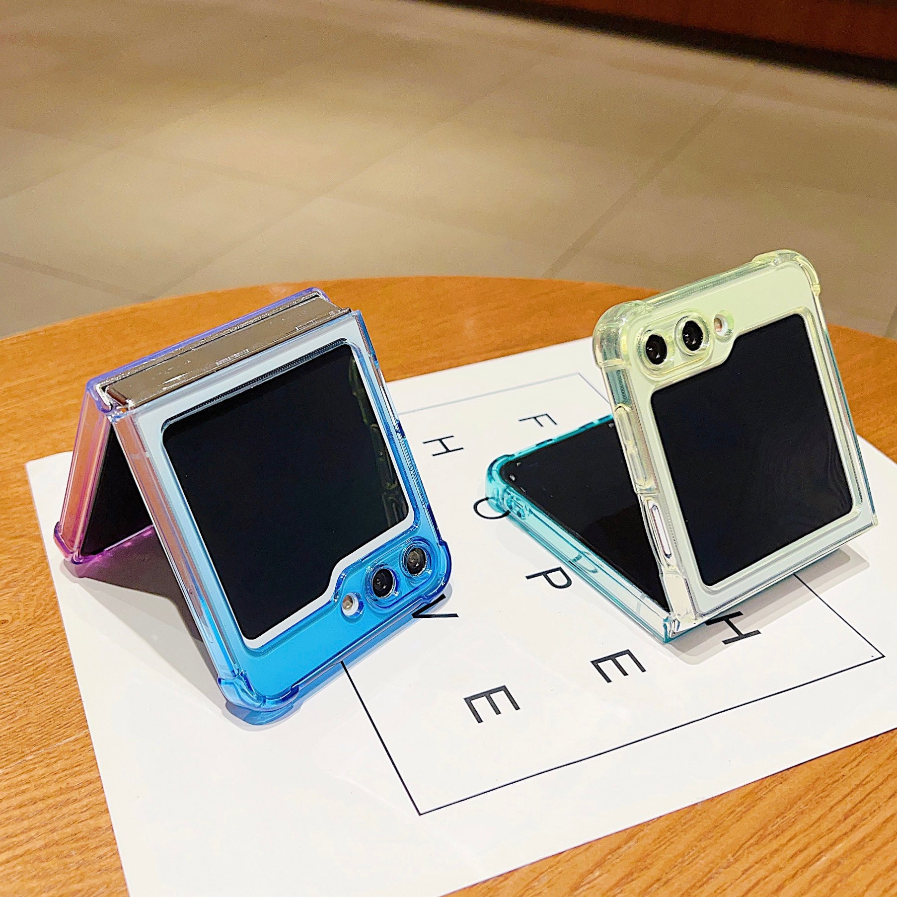 For Samsung Galaxy Z Flip5 5G Gradient Color Folding Phone Case Anti-scratch TPU Cover