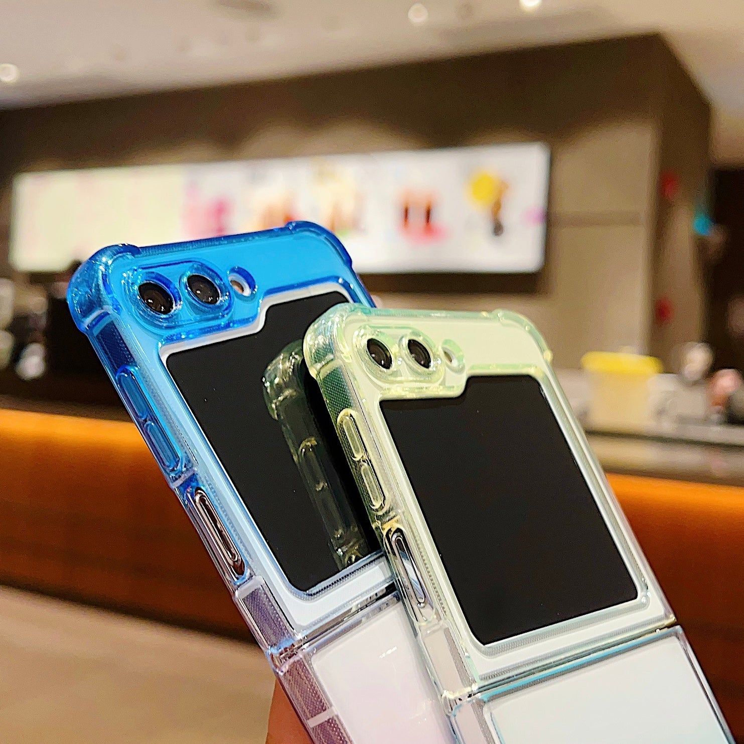 For Samsung Galaxy Z Flip5 5G Gradient Color Folding Phone Case Anti-scratch TPU Cover