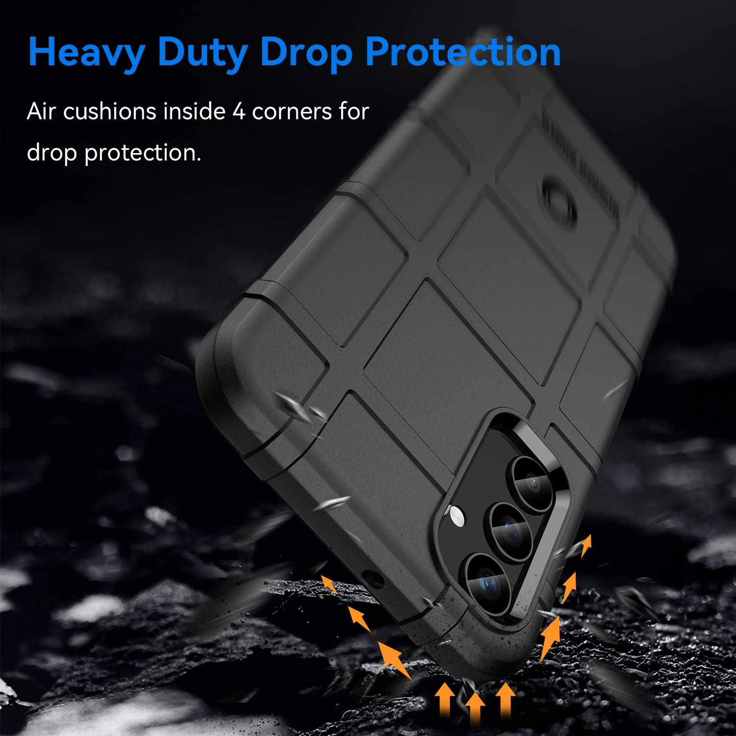 For Samsung Galaxy A25 5G F34 5G M34 5G TPU Phone Case Square Grid Texture Phone Back Cover