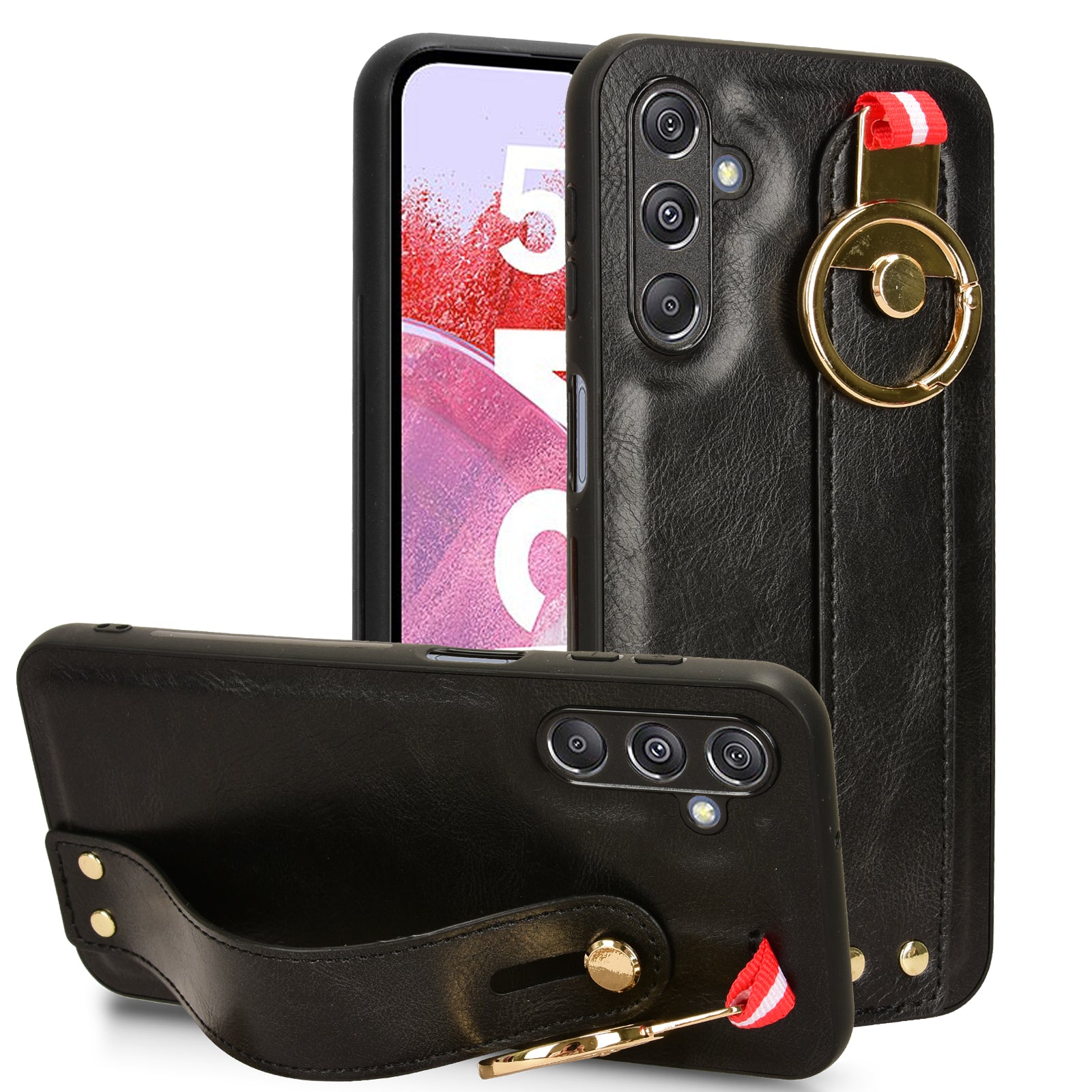 For Samsung Galaxy M34 5G F34 5G Phone Case Wristband Kickstand Bottle Opener Leather PC TPU Cover