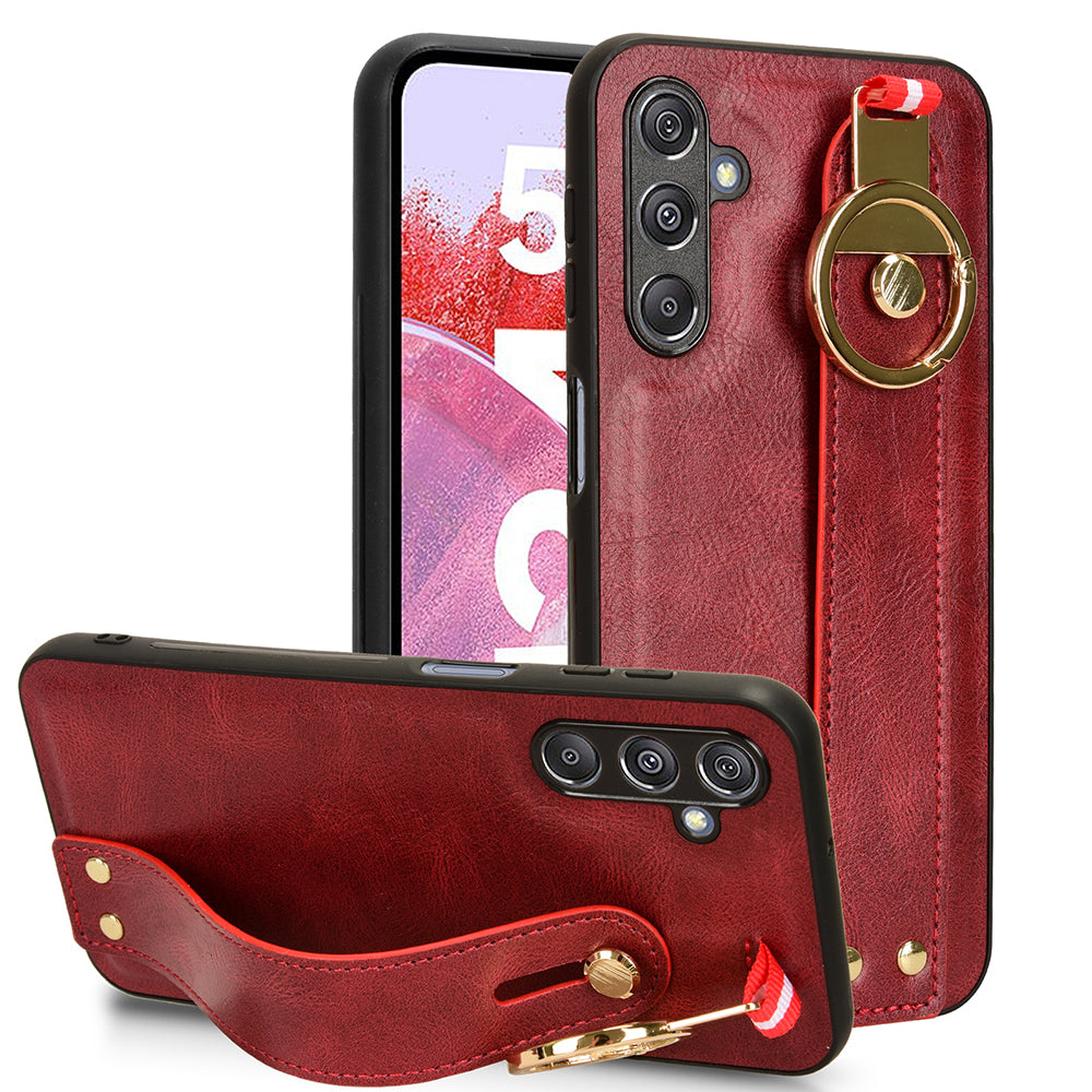For Samsung Galaxy M34 5G F34 5G Phone Case Wristband Kickstand Bottle Opener Leather PC TPU Cover
