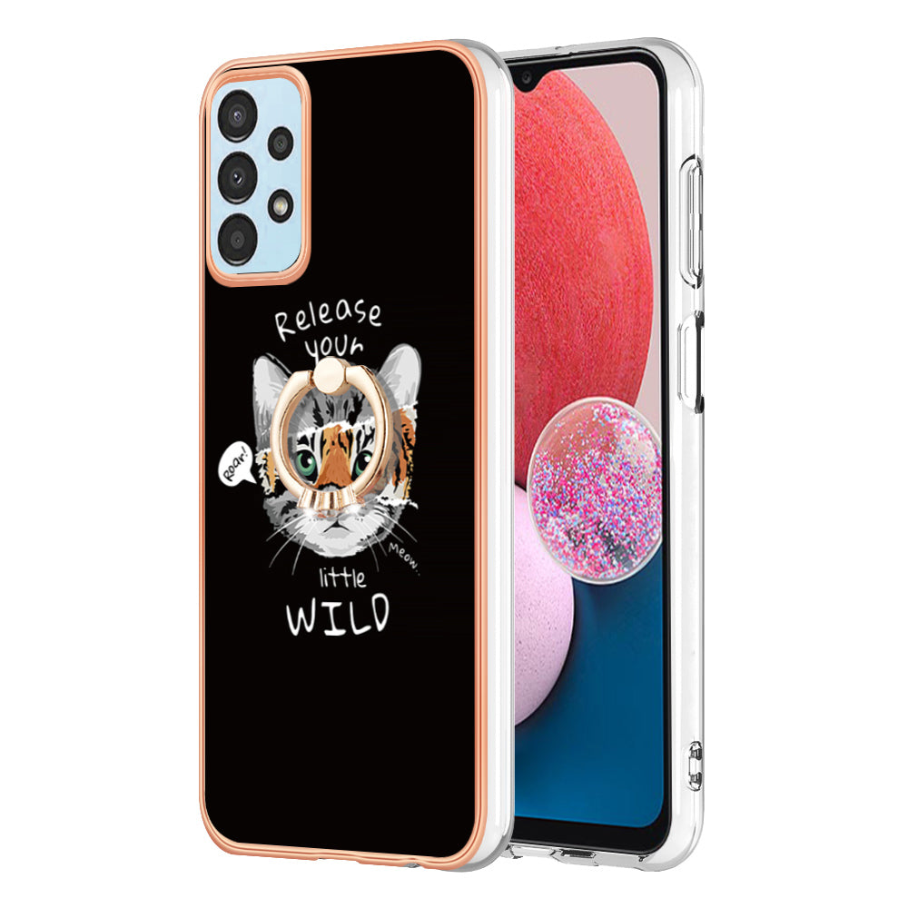 YB IMD Series-20 Style D For Samsung Galaxy A23 5G (Global Version) A23 4G 2.0mm IMD Phone Case Electroplated TPU Kickstand Cover