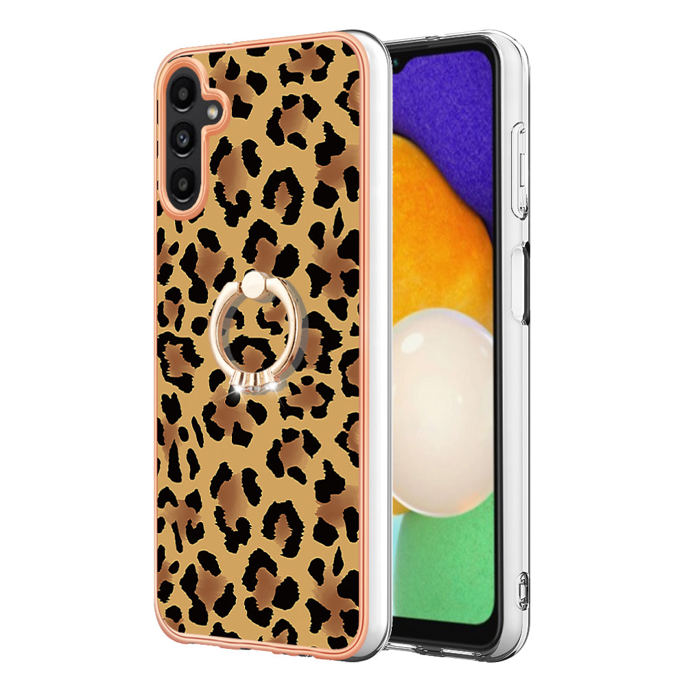 YB IMD Series-20 Style D Kickstand Phone Cover for Samsung Galaxy A13 5G A04s 4G M13 5G 2.0mm TPU IMD Electroplating Case