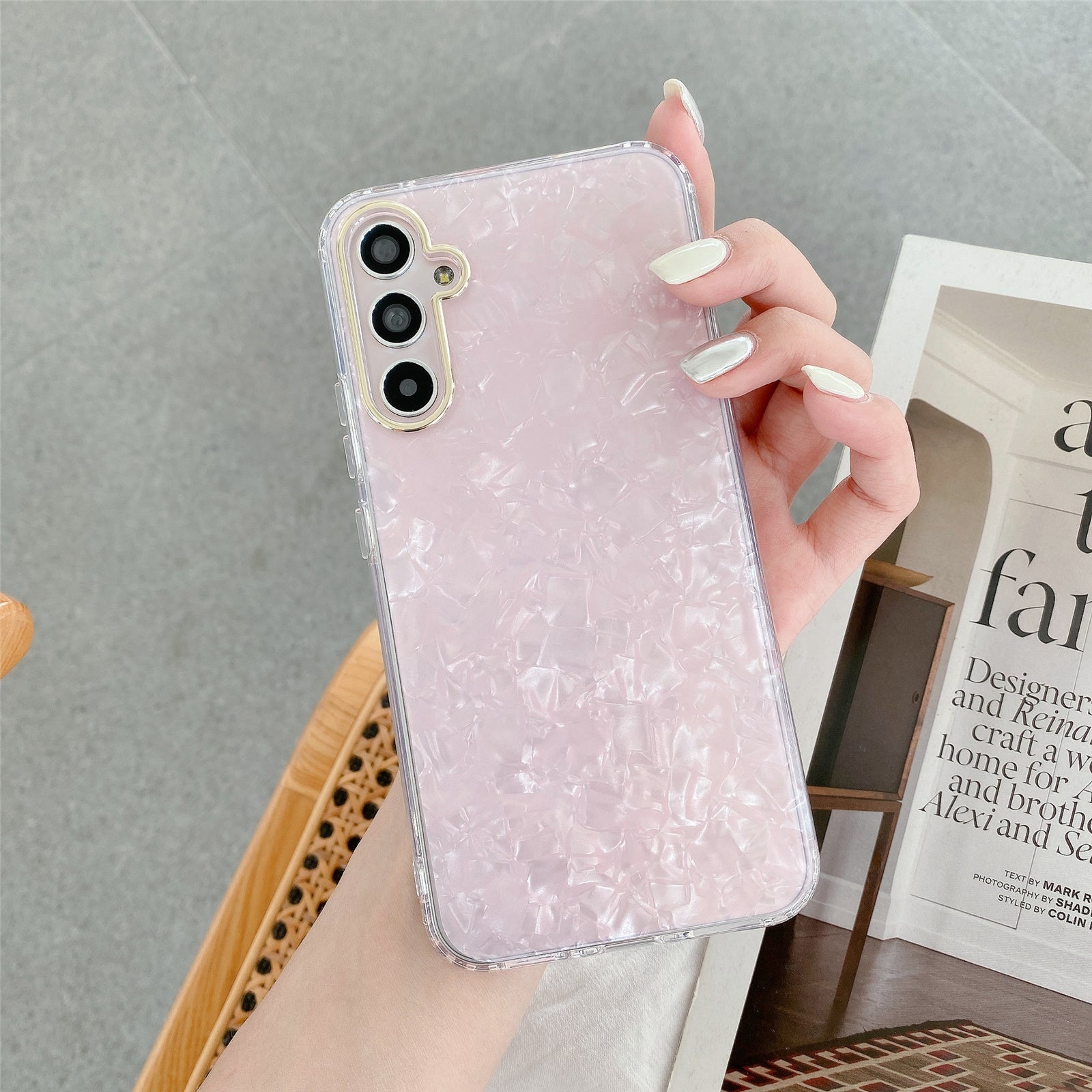 JDCS Series For Samsung Galaxy A54 5G IMD Shell Pattern TPU Case Phone Cover