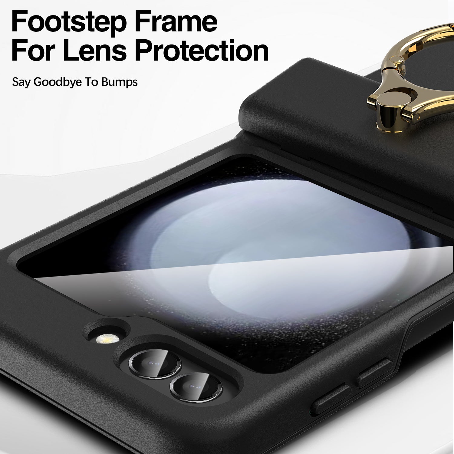 GKK For Samsung Galaxy Z Flip5 5G Ring Kickstand PC Case Magnetic Hinge Protection Phone Cover