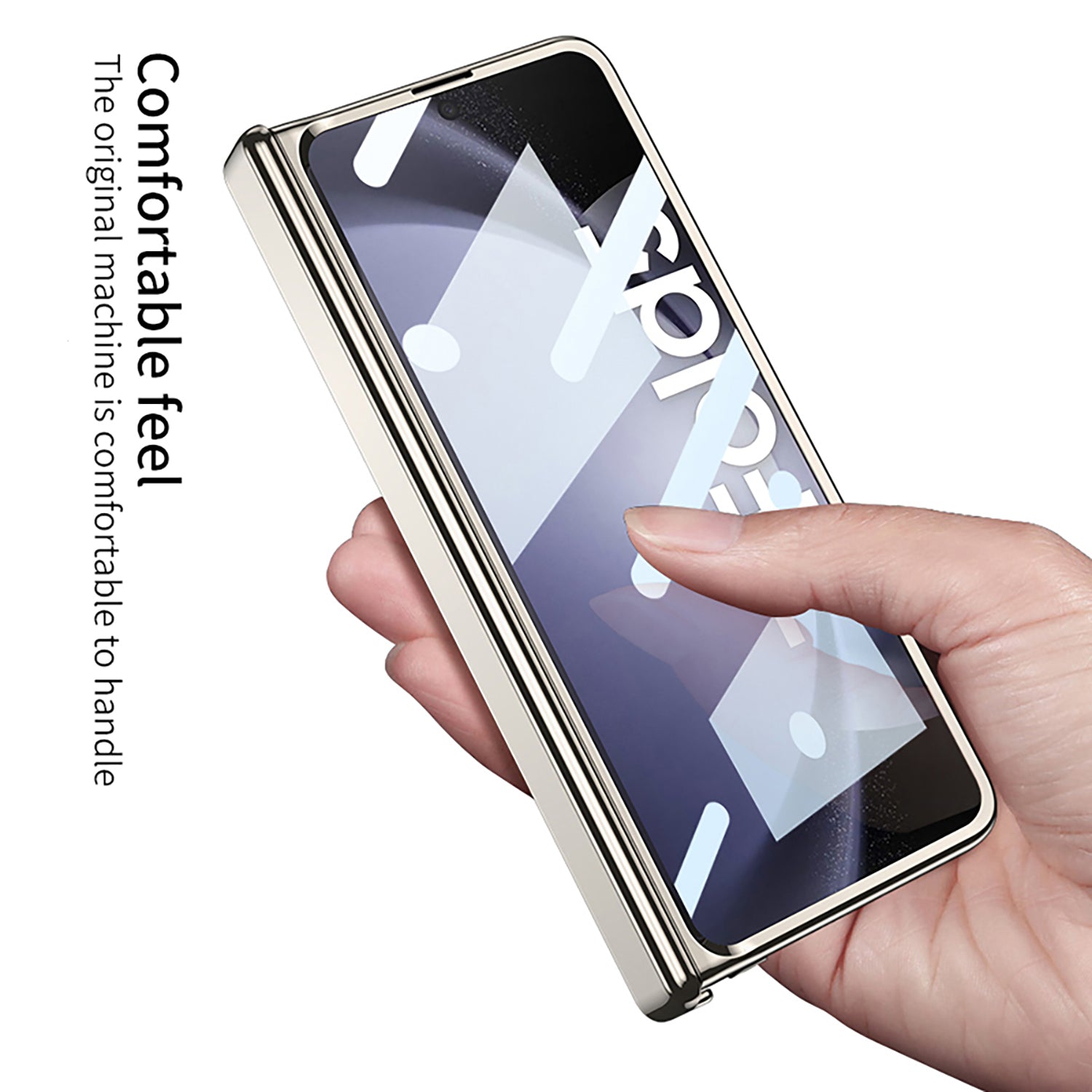GKK Magnetic Hinge Hard PC Case for Samsung Galaxy Z Fold5 5G Shockproof Phone Cover with Tempered Glass Screen Protector