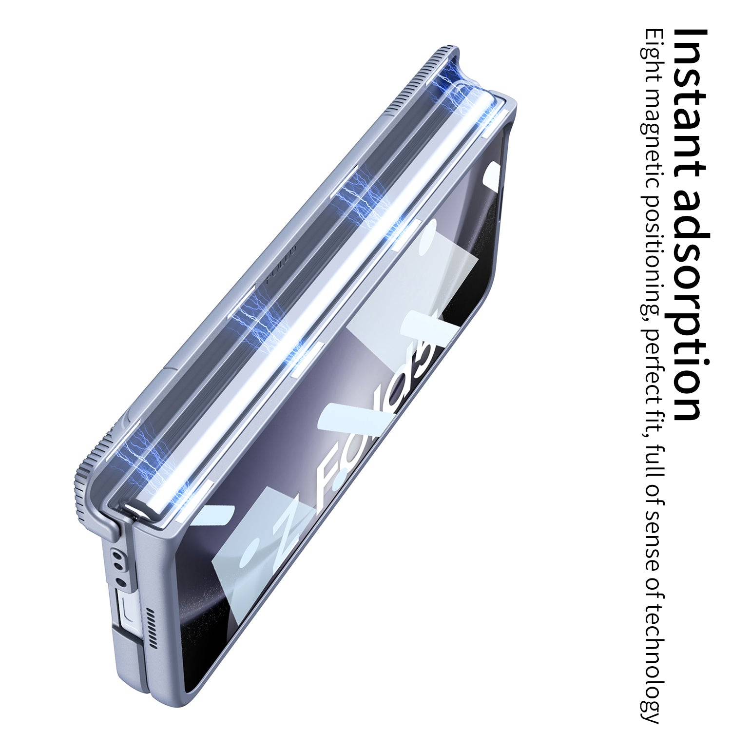 GKK Armor PC-telefoncover til Samsung Galaxy Z Fold5 5G Kickstand-telefonskal med hærdet glasskærmfilm