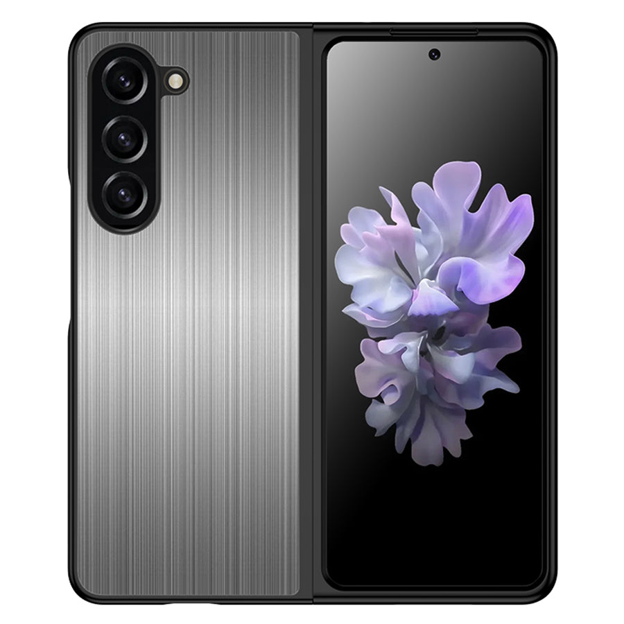 For Samsung Galaxy Z Flip5 5G Stainless Steel PC Case Anti-scratch Cell Phone Protective Cover
