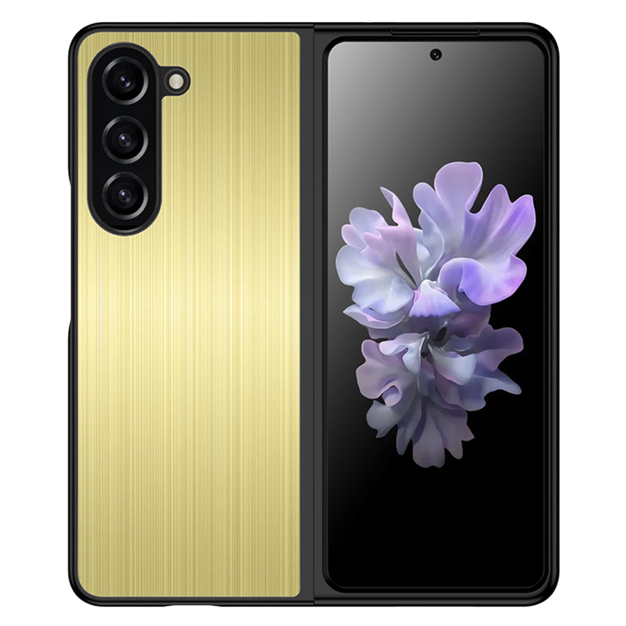 For Samsung Galaxy Z Flip5 5G Stainless Steel PC Case Anti-scratch Cell Phone Protective Cover