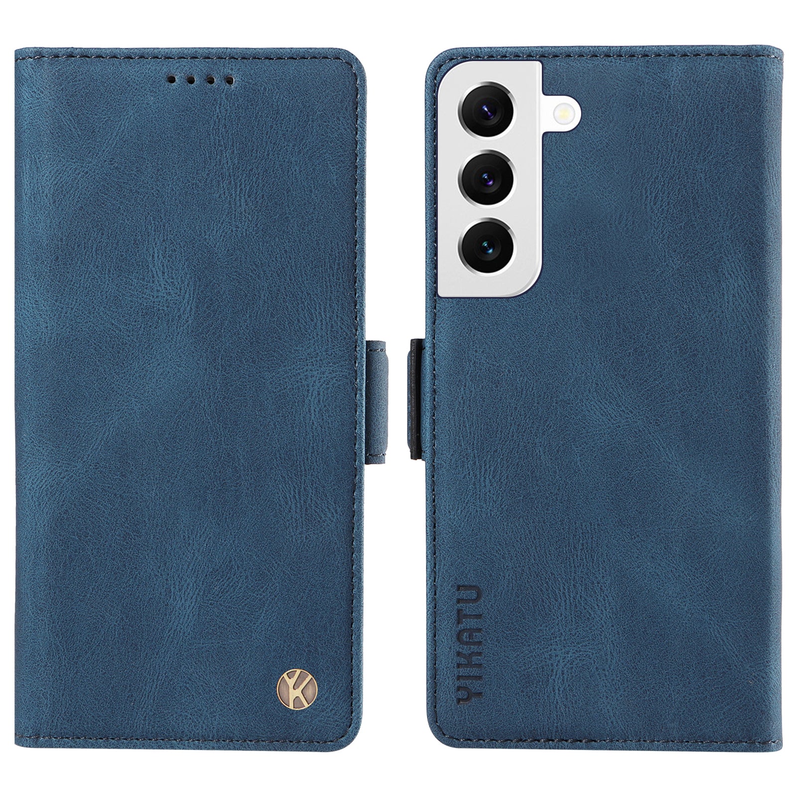 YIKATU YK-005 For Samsung Galaxy S23 Wallet Case Skin-touch PU Leather Stand Phone Cover