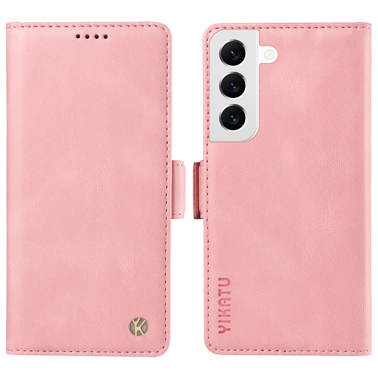 YIKATU YK-005 For Samsung Galaxy S23 Wallet Case Skin-touch PU Leather Stand Phone Cover