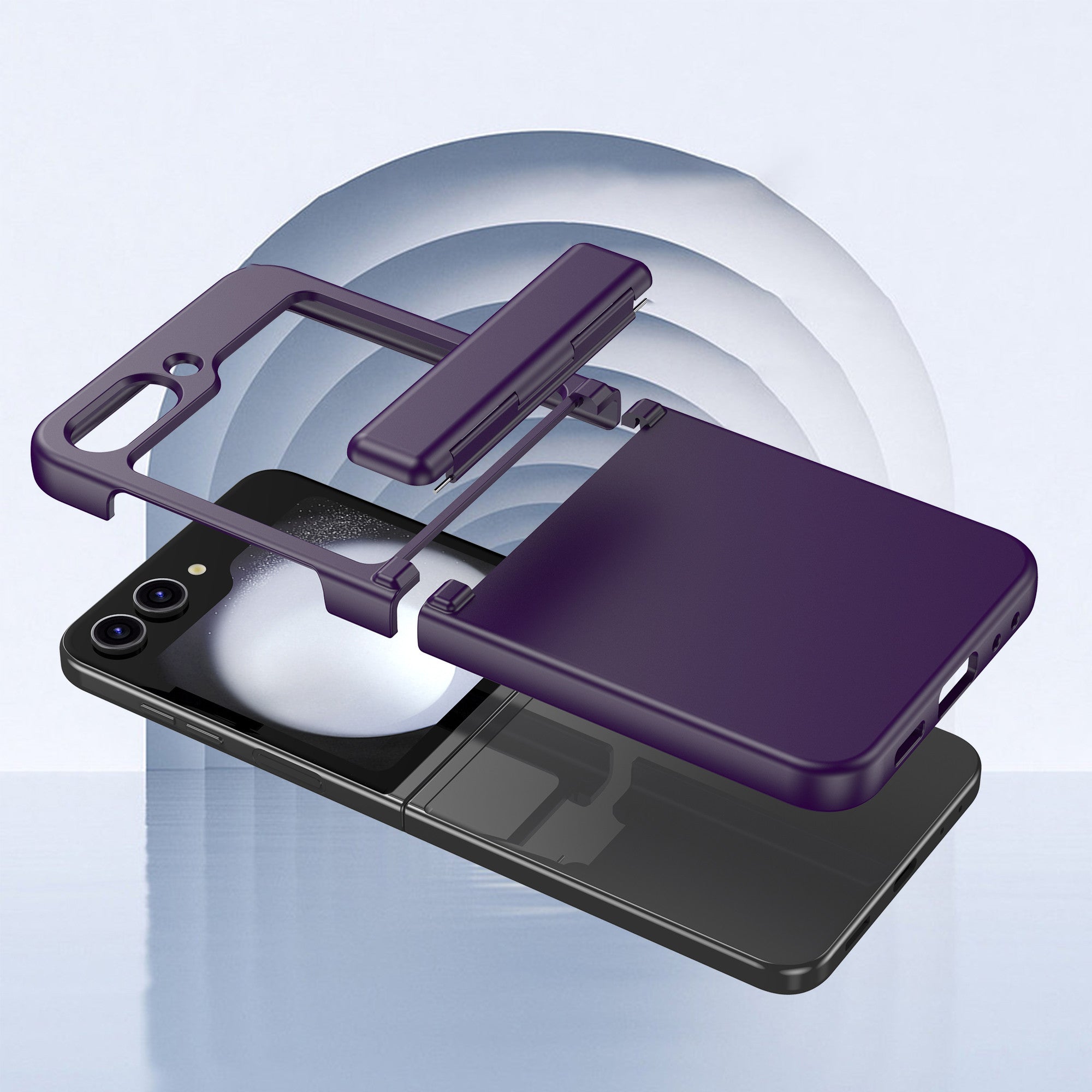 Hard PC Folding Phone Case for Samsung Galaxy Z Flip5 5G Hinge Protection Phone Cover