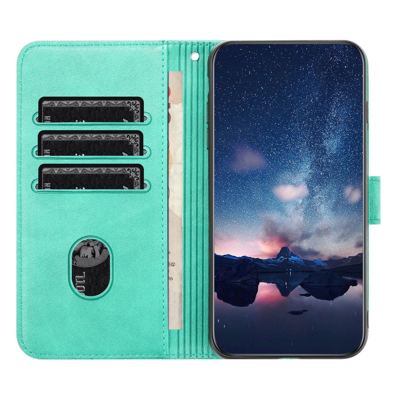 For Samsung Galaxy A42 5G Wallet Case Microfiber Leather Geometric Imprinted Phone Stand Cover