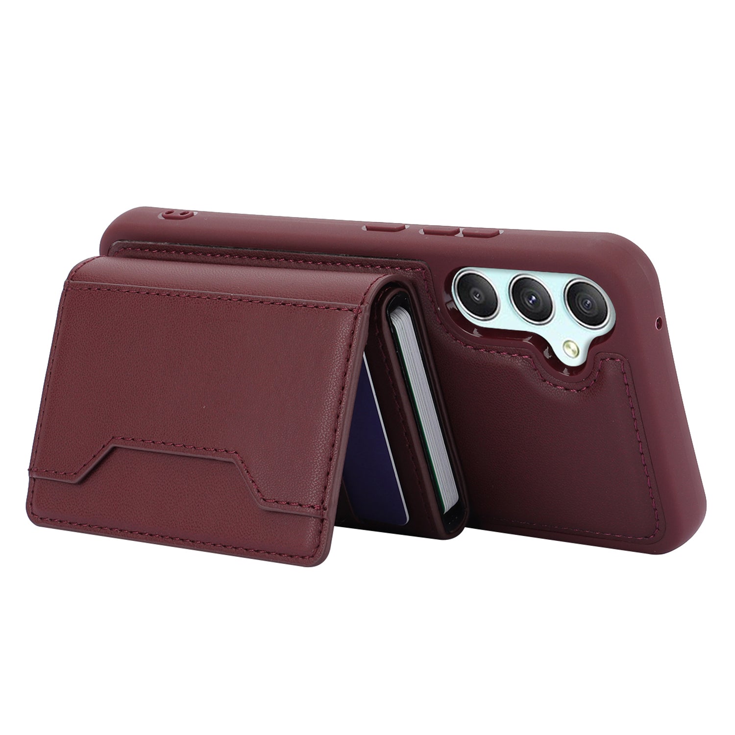 RFID Blocking Phone Case for Samsung Galaxy A54 5G Kickstand Cover with Detachable Pop-Up Card Holder