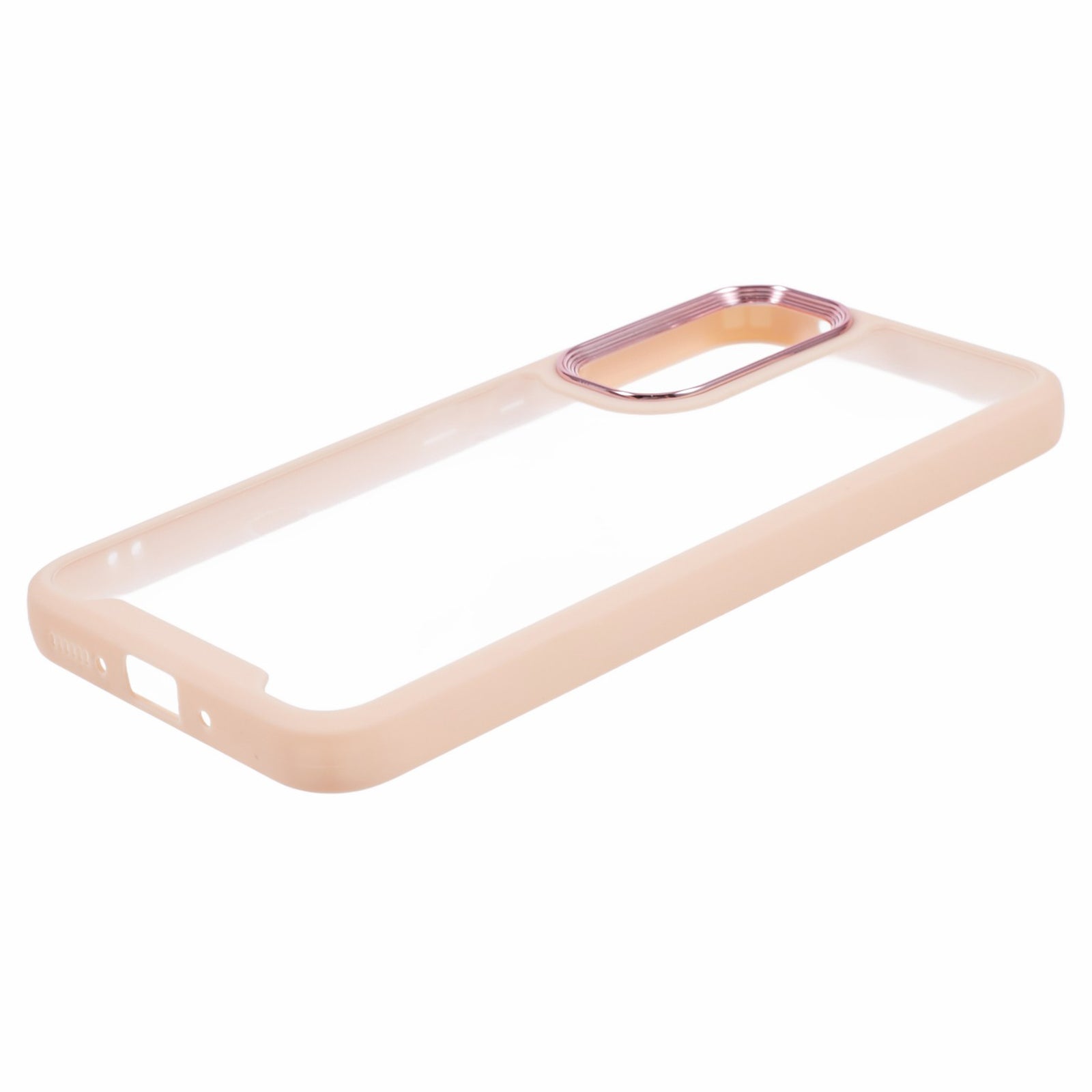 For Samsung Galaxy A14 5G Transparent Phone Case TPU Acrylic Cover with Electroplating Lens Frame