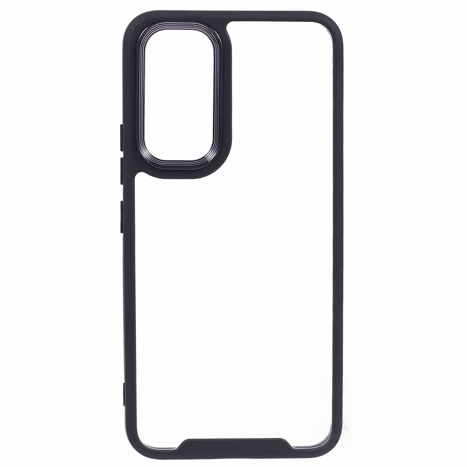 For Samsung Galaxy A14 5G Transparent Phone Case TPU Acrylic Cover with Electroplating Lens Frame