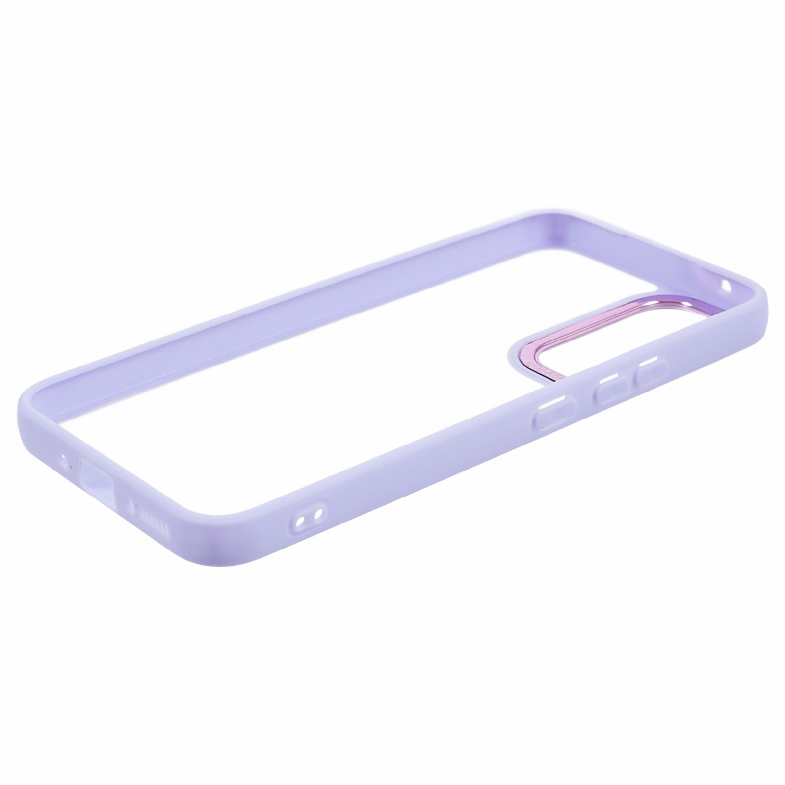 For Samsung Galaxy A54 5G TPU Acrylic Phone Cover Transparent Case with Electroplating Lens Frame