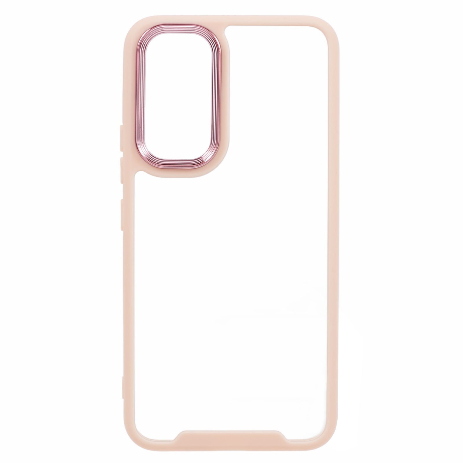 For Samsung Galaxy A54 5G TPU Acrylic Phone Cover Transparent Case with Electroplating Lens Frame
