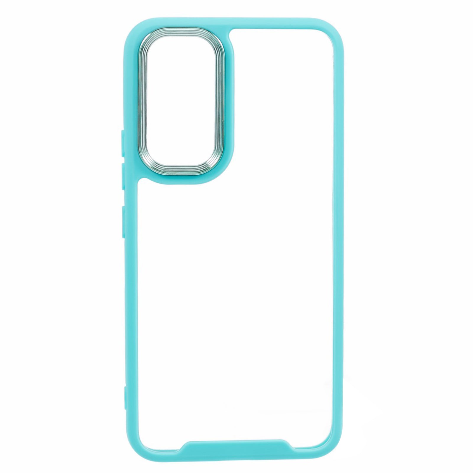 For Samsung Galaxy A54 5G TPU Acrylic Phone Cover Transparent Case with Electroplating Lens Frame