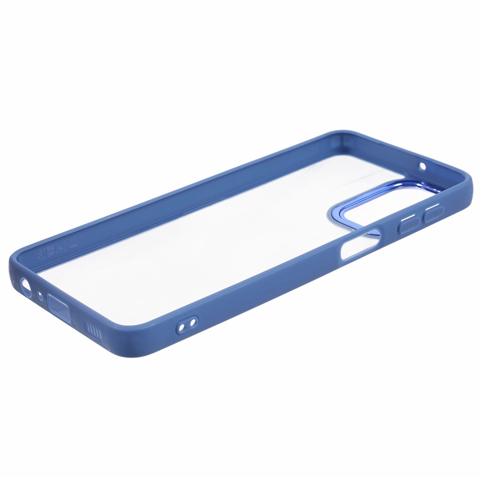 For Samsung Galaxy A32 5G M32 5G Phone Case Electroplating Lens Frame TPU Frame Transparent Acrylic Back Cover
