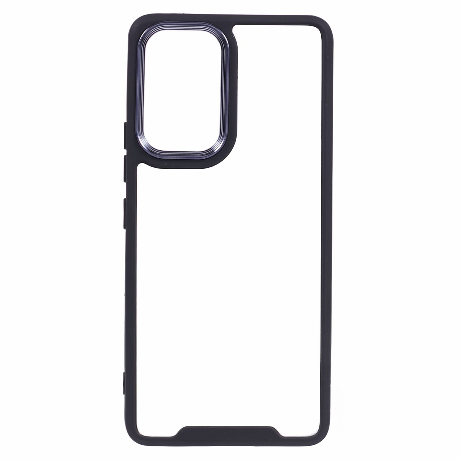 Transparent Case for Samsung Galaxy A33 5G Electroplating Lens Frame TPU Acrylic Phone Cover