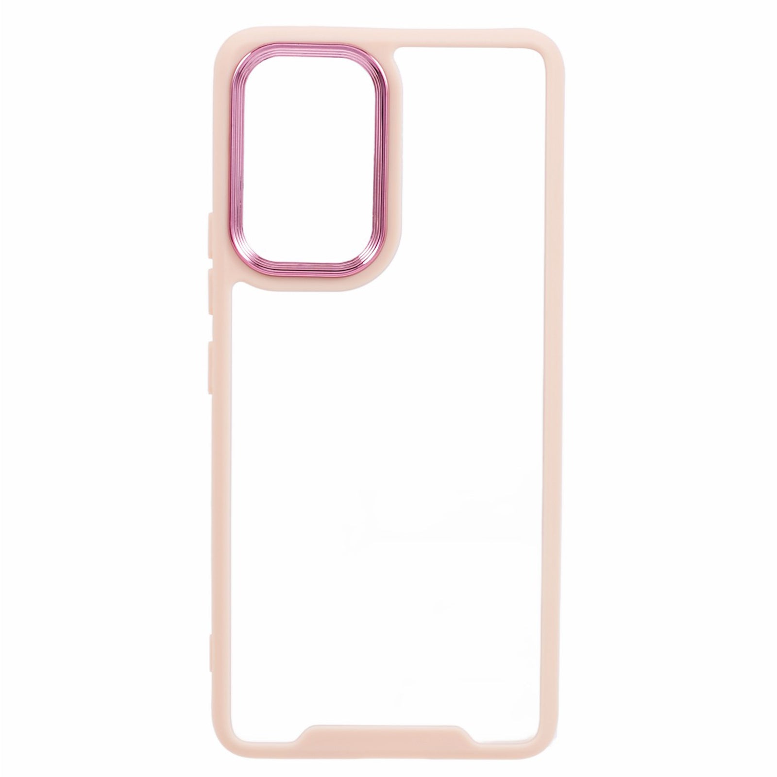Transparent Case for Samsung Galaxy A33 5G Electroplating Lens Frame TPU Acrylic Phone Cover