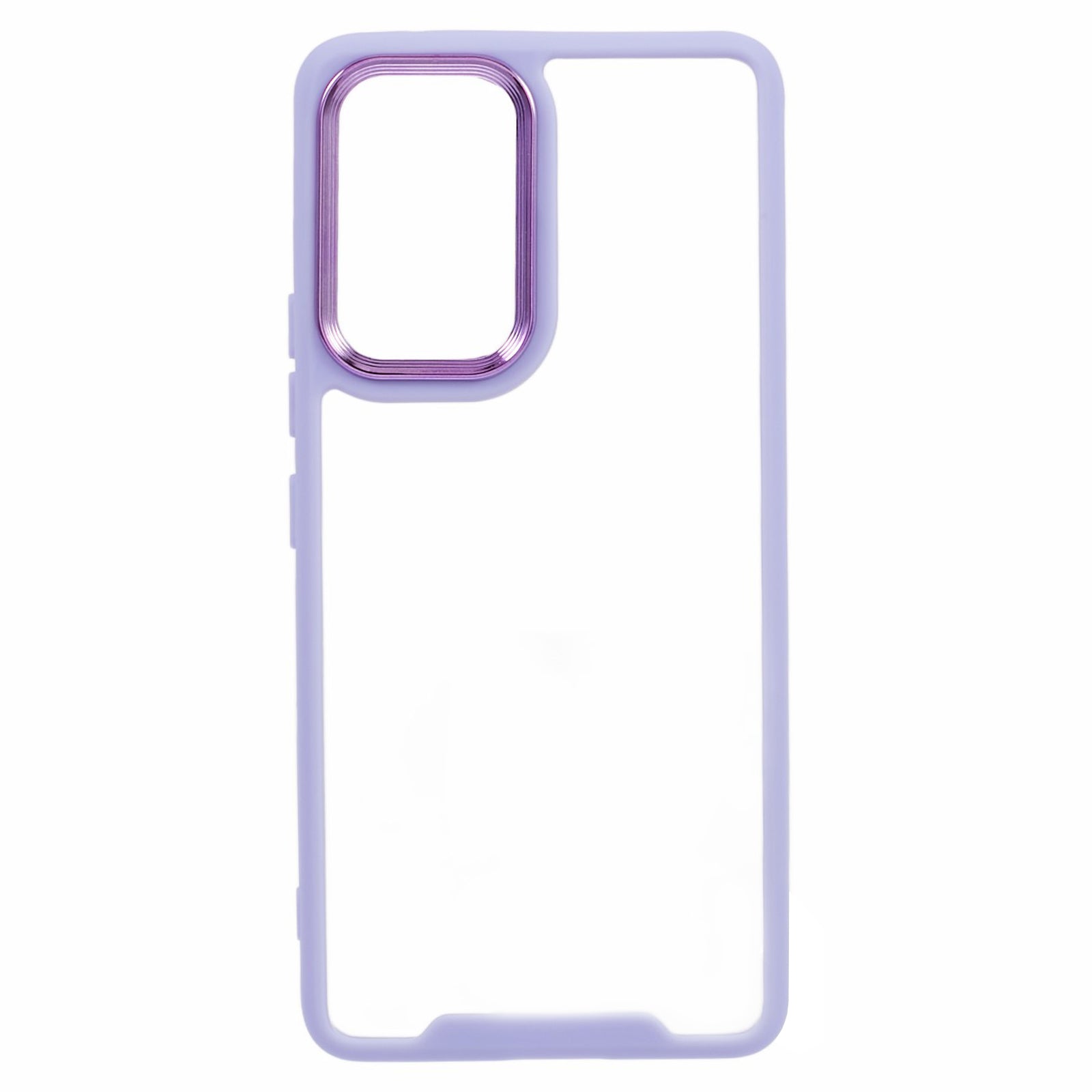 Transparent Case for Samsung Galaxy A33 5G Electroplating Lens Frame TPU Acrylic Phone Cover