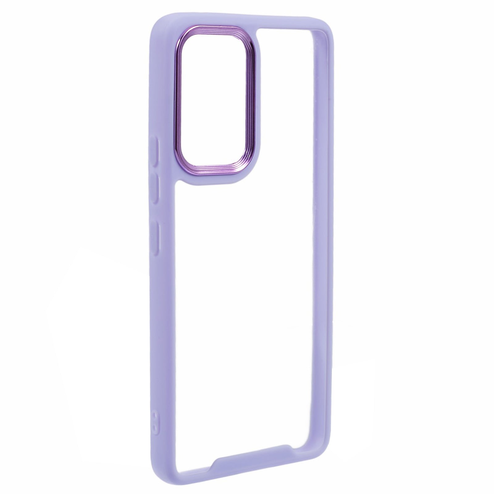 Transparent Case for Samsung Galaxy A33 5G Electroplating Lens Frame TPU Acrylic Phone Cover