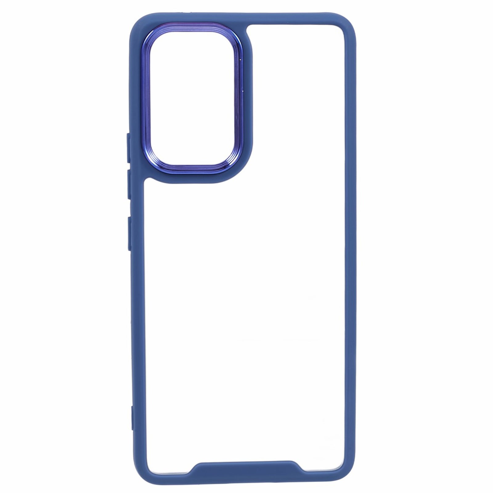 Transparent Case for Samsung Galaxy A33 5G Electroplating Lens Frame TPU Acrylic Phone Cover