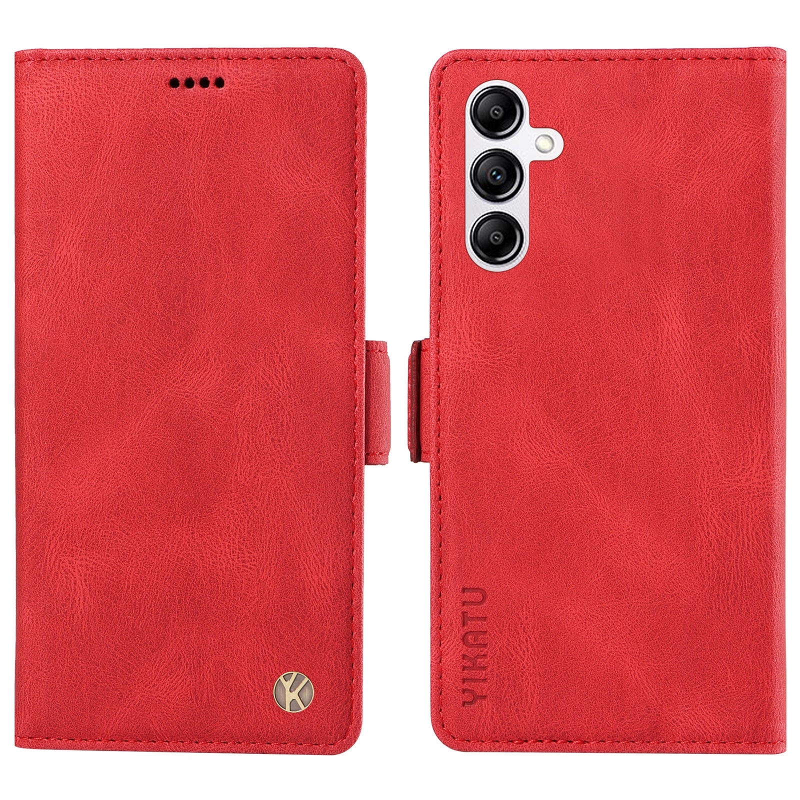 YIKATU YK-005 For Samsung Galaxy A14 5G Cell Phone Cover PU Leather Wallet Stand Skin-touch Phone Case