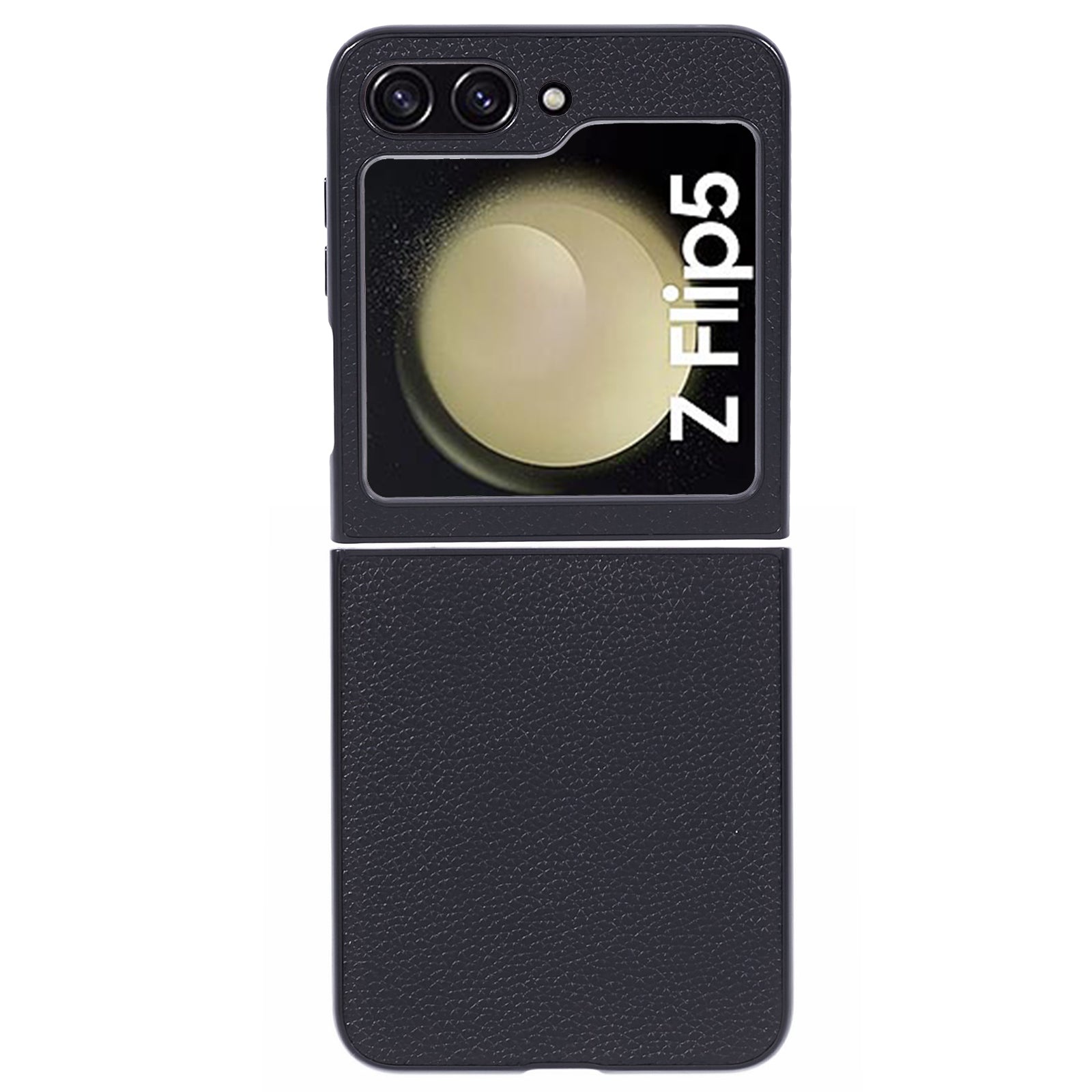 For Samsung Galaxy Z Flip5 5G Case Anti-scratch Litchi Texture PC Phone Cover Shell